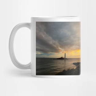 Golden sunrise over St Mary's Island Mug